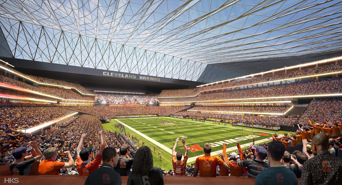 NFL_DovKleiman's tweet image. The #Browns have unveiled their plans for a new $2.4 billion domed stadium in Brook Park.

Thoughts?