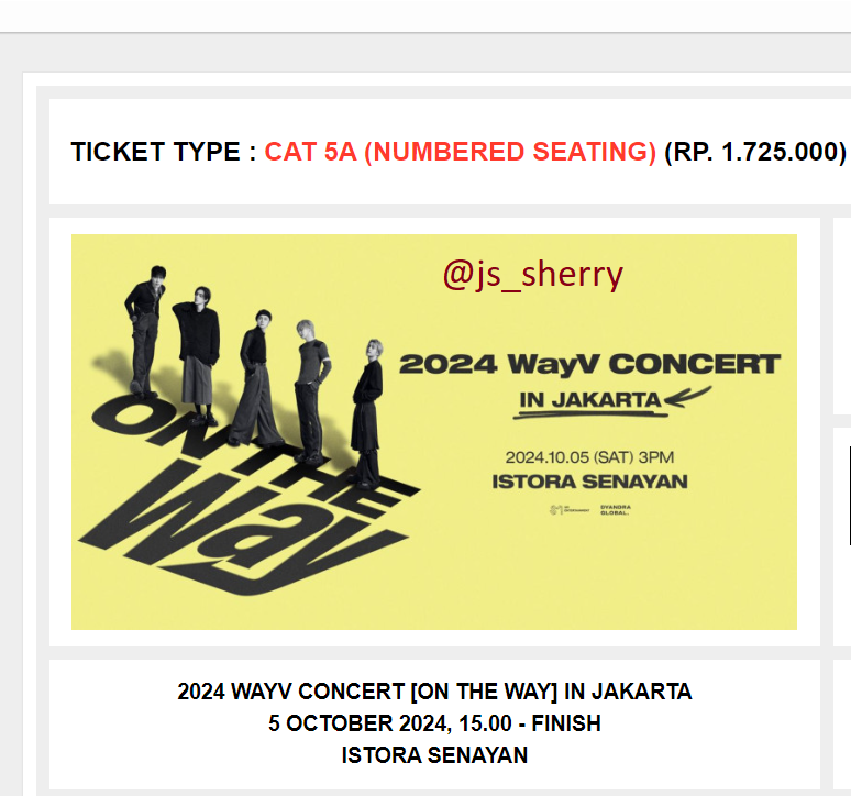 [HELP RT]
Halo semua! Aku mau ngadain GA 1 tiket CAT 5A konser WayV 'On The Way' di Jakarta tanggal 5 Oktober 2024 untuk Wayzenni INA only. 
Informasi dan how to join bisa dicek di gform ini ya forms.gle/ZEvDAcWcatG9Mj…

🗓️15 Aug - 5 Sep 2024

Good luck!