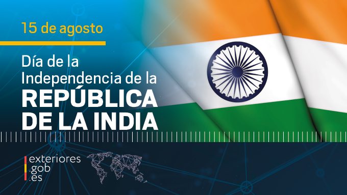 EmbEspIndia's tweet image. 🇮🇳 स्वतंत्रता दिवस की शुभकामनाऍं||

The Embassy of 🇪🇸 in 🇮🇳 conveys its warmest felicitations to all our Indian friends as #India celebrates its 78th #IndependenceDay.

#SpaIndia
@MAECgob @MEAIndia