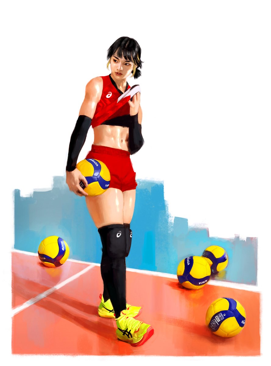 I've been rather obsessed with volleyball these days. Been itching to make some personal art related to the sport, especially after catching up with Haikyū!! and watching the Olympics 🏐