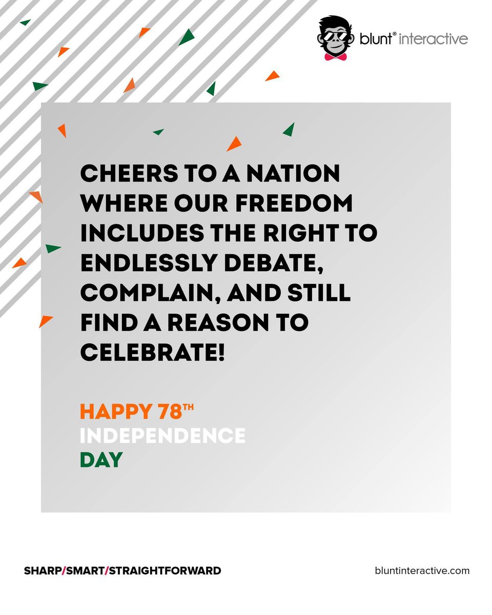 iprakhartiwari's tweet photo. Here’s to our country where freedom means we can passionately debate, humorously complain, and still come together to celebrate the spirit of independence. Let’s embrace all the quirks of our democracy and enjoy the day with a smile! 🇮🇳
#HappyIndependenceDay #JaiHind https://t.co/3i9cqVGWC0