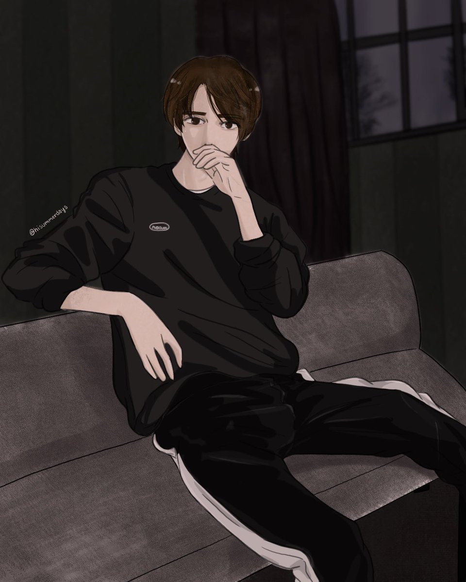 hisummerdays's tweet photo. #SKETCH &amp; #FINAL: chilling by the sofa. 🛋️
#art #illustration #webtoon #ish https://t.co/IdaWZGJ1yi