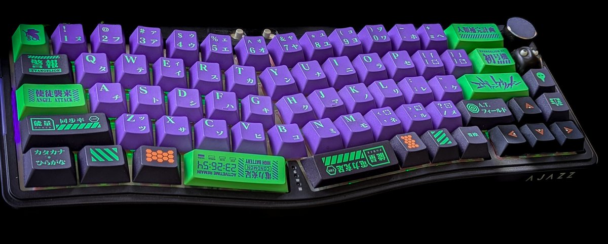 xerostyle's tweet photo. 「『 ᕵᘿᗩᖽᐸ  ᗩᘿSᖶᕼᘿᖶᓰᑢS 』」

#custom #evangelion #keyboard
#geekhack #mechanicalkeyboards #neongenesis #mechkeebz #keycaps https://t.co/nB9qZoV43E