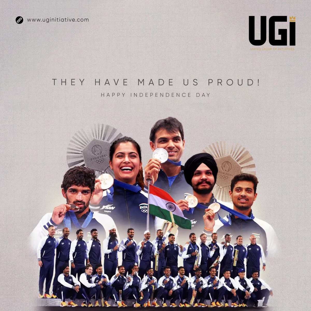 ugi__group's tweet image. 🇮🇳 Celebrating the true champions who made India proud! On this Independence Day, we honor the perseverance, dedication, and achievements of our incredible athletes. Let their victories inspire us to strive for excellence in every endeavor. 🏅👏

Happy Independence Day!
