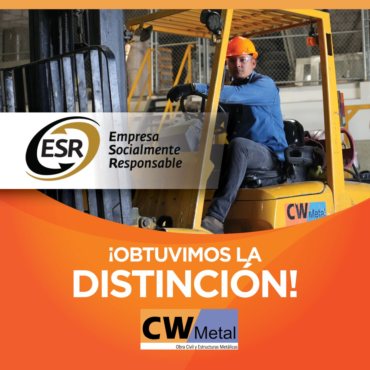 CWMETAL_'s tweet photo. CW Metal ha sido reconocida con el distintivo 🏅 ESR 2024 como Empresa Socialmente Responsable PYME.

#CWMetal https://t.co/WLckrZ6SrU