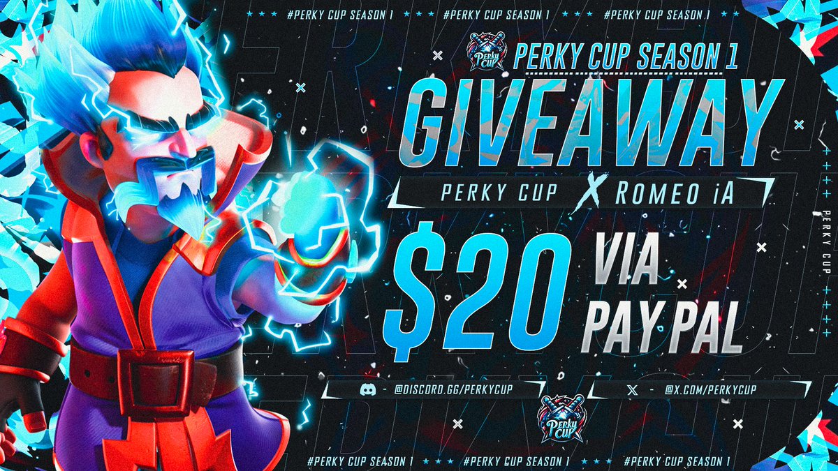 Gran sorteo en preparación del torneo que se armó @PerkyAD 🤌🏻🤌🏻
Requisitos fáciles y sencillos ✌🏻
- Seguir a <a href="/RomeooiA/">Romeo iA^</a> y @perkycup 
- Like &amp; RT 👍🏻👻
- Mencionar 2 amigos 🫂
Sorteo cierra el lunes 19 7pm MX

‼️Únete al servidor de discord para tener más información ⬇️👇🏻