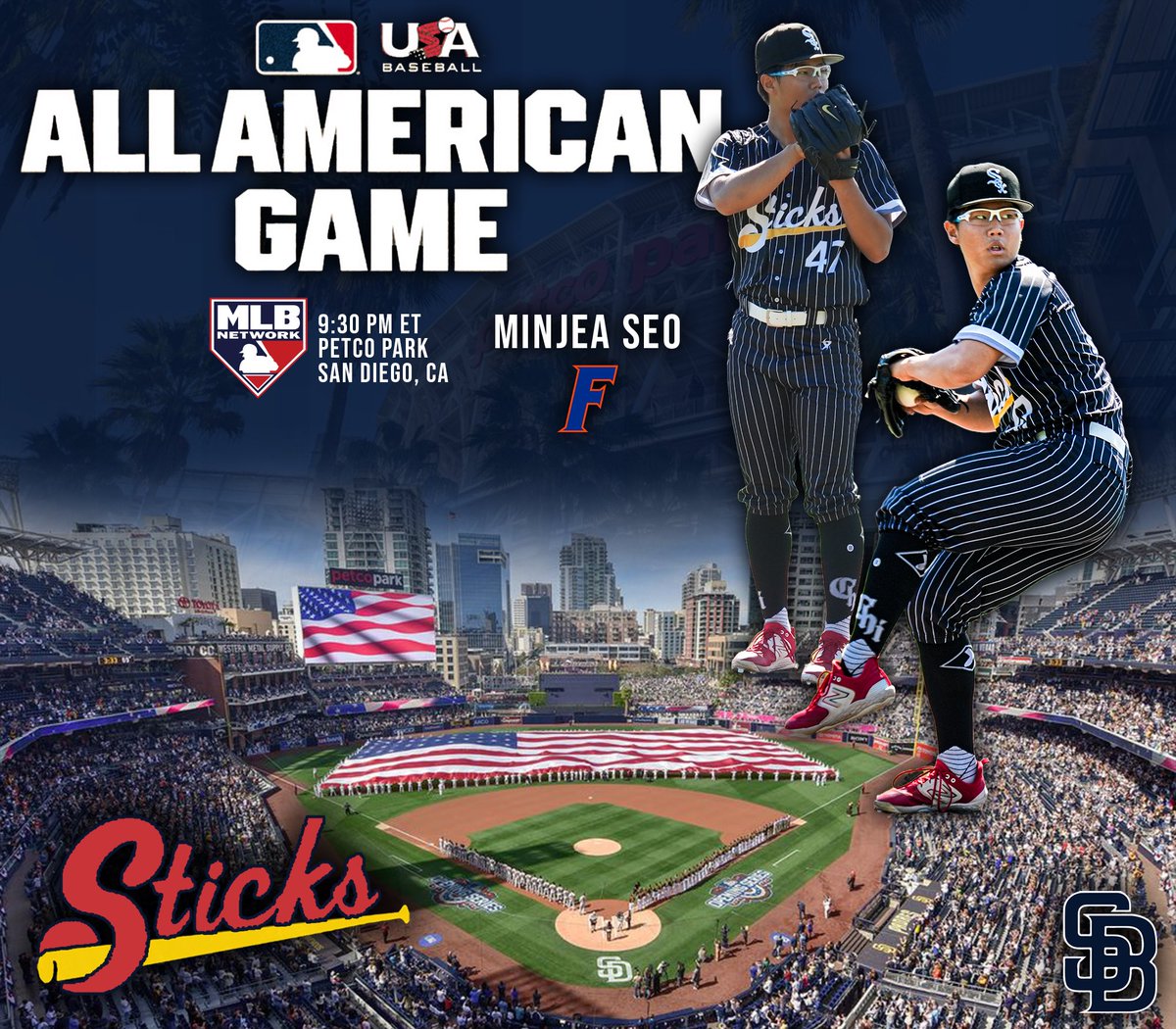 Good luck to Sticks 2025 <a href="/GatorsBB/">Florida Gators Baseball</a> commit RHP <a href="/minjae2x/">Minjae Seo</a> playing in the <a href="/MLB/">MLB</a> <a href="/USABaseball/">USA Baseball</a> All American Game on <a href="/MLBNetwork/">MLB Network</a> 

We are very excited for him! 

#Sticks