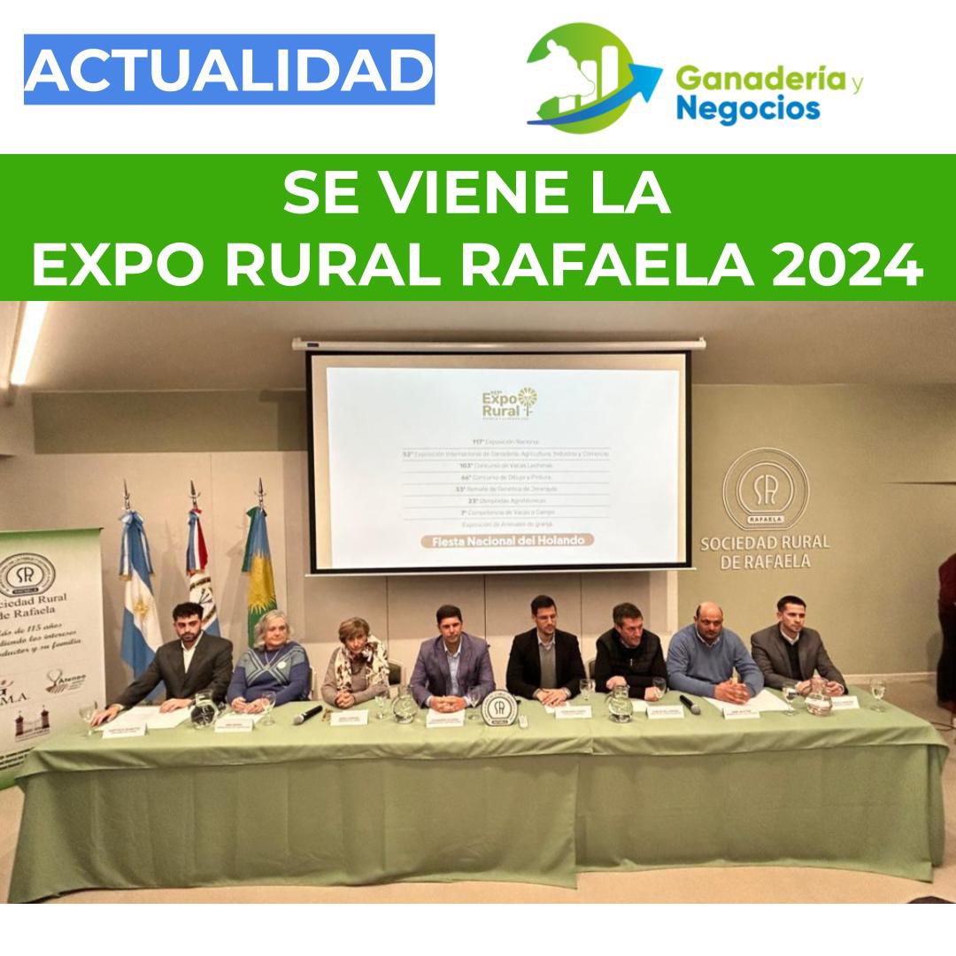 gynegocio's tweet photo. SE VIENE LA EXPO RURAL RAFAELA 2024

Del 19 al 22 de septiembre Rafaela tendrá su 117° Expo Rural, organizada por la Sociedad Rural local.

https://t.co/6kdYbhtGZH

#Ganaderiaynegocios 🐮 https://t.co/gbUd4oIMrF