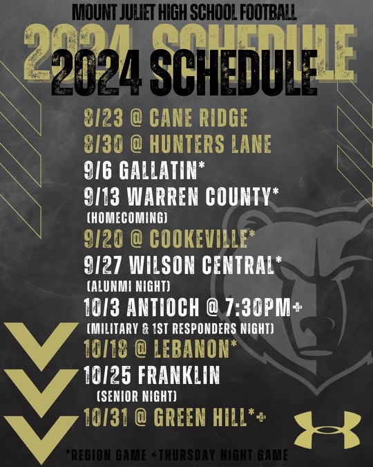 In case you missed it on our other platforms; there is a date and time change for our game w/Antioch. We will now host on Thursday, October 3rd w/a 7:30 pm kickoff. We know 30A is calling, so we got ya covered a day earlier! #Roar24