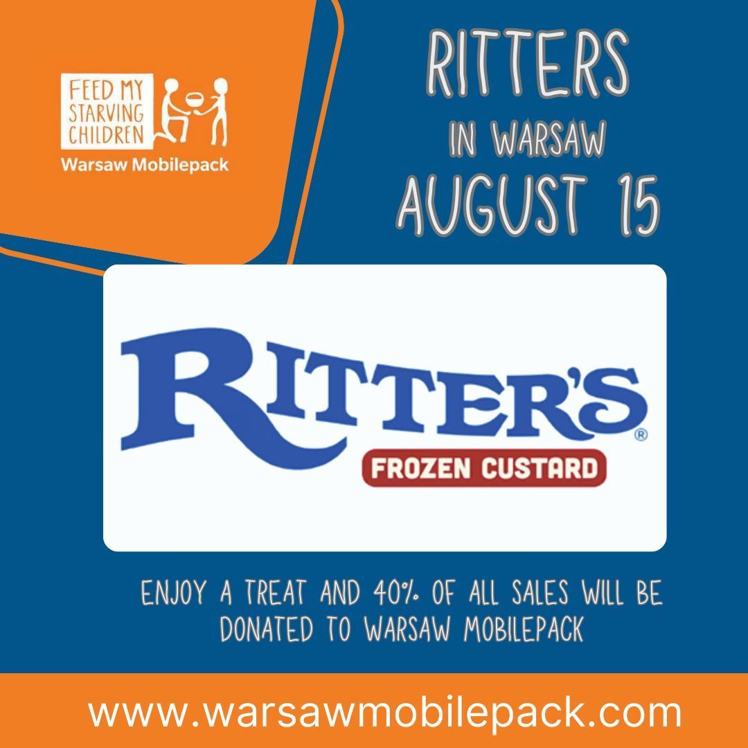 WarsawMobilePak's tweet photo. Thursday is a great day to support Warsaw MobilePack by treating your friends and family to Ritters Frozen Custard. https://t.co/tyBpts7gkO