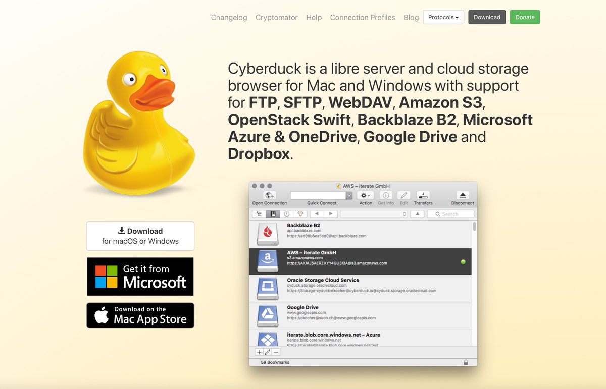 为了支持一下真正需要钱的开源项目，我抽一个 CyberDuck 许可证！

CyberDuck 是一款可以连接和浏览各种云服务的开源软件。Mac Windows 双平台，许可证可在多个设备使用。之前给他们捐款的时候多捐了一份，把多出来的许可证抽了。

关注并转发或评论，我看缘分抽一位送。