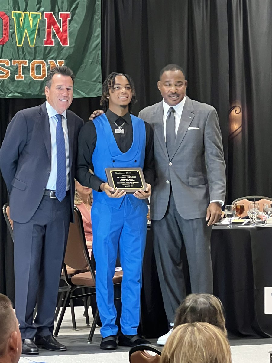 Tonight we had the opportunity to celebrate Deyjhon Pettaway from Paetow High School on being named to the Touchdown Club of Houston preseason team.