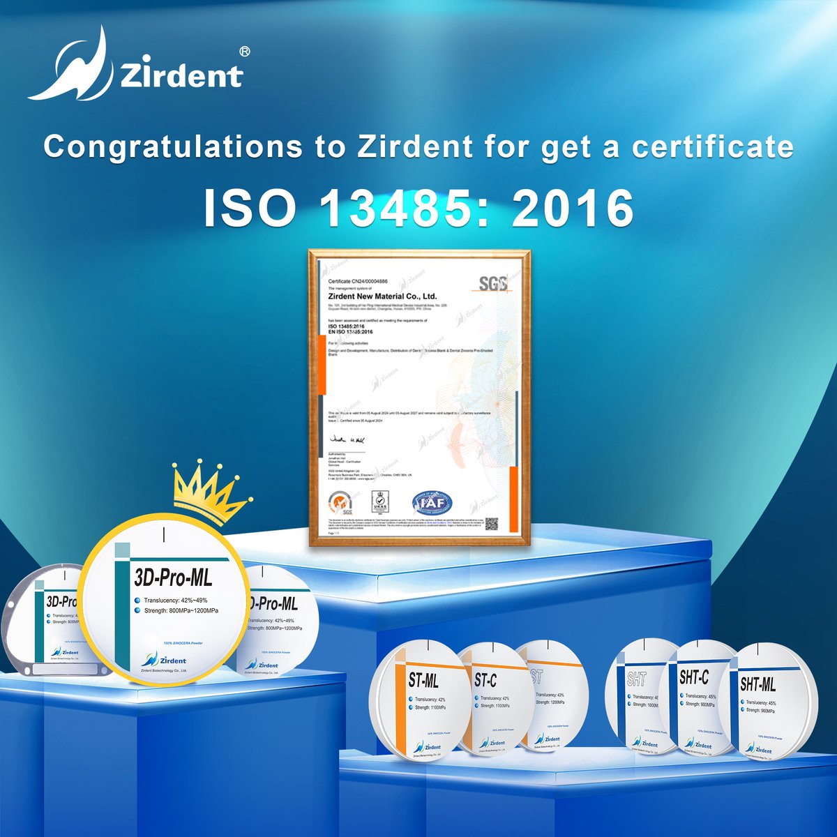 AdaZirdent's tweet photo. 😊Proud of getting our ISO certificate
💪Always trying our best to make more people use safe&amp;comfortable materials
🌞More info: https://t.co/MGIqEkz6vS
#dentistry #SmileMore #SmileUpProject #DentalCare https://t.co/8Vgc6b8fmi