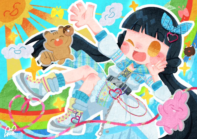 #連休はフォロワーさんが増えるらしい   さん家も終わりましたし〜 イラストをオリジナルで描いたり二次創作したりするイラストレーターです
