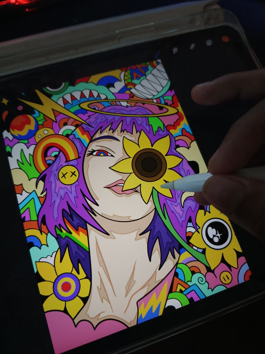 bngjs_'s tweet photo. My WIP today , SunFlower ❤

#bngjs #Wip #DoodleArt https://t.co/eryRbDN99H