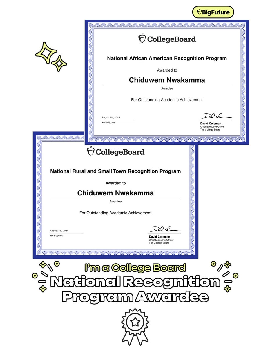 National Recognition Program Awardee 
<a href="/CollegeBoard/">College Board</a> <a href="/MyBigFuture/">BigFuture</a> <a href="/HokaHeyFootball/">HokaHeyFB</a> <a href="/CoachKirkMartin/">Kirk Martin</a> <a href="/jeffries_jacob/">Coach Jeffries</a> <a href="/coachhayes23/">Chris Hayes</a>