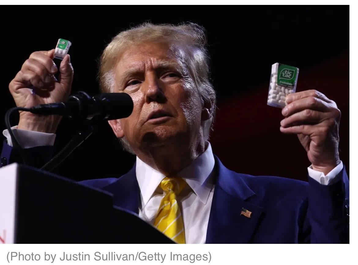Trump:
This is my money I spend on my legal bills. 
And in my left hand is your money that I spend on my legal bills.