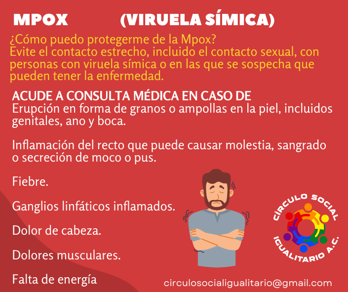 CirculoSocialAC's tweet photo. ¿Qué es Mpox?
La viruela símica o Mpox (por su nombre en inglés) es una enfermedad que puede provocar erupciones, parecidas a granos o ampollas, a menudo acompañado de síntomas similares a la gripe (fiebre, dolor de cabeza, malestar general). 
#Mpox #Vacunas https://t.co/7nYmr9wVTZ