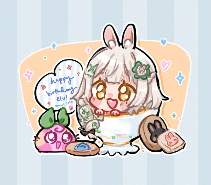 twirlico's tweet photo. 🍵 i love her or something....hbd!!! 💖🐰

#elveirART https://t.co/ohtdn9KfrK