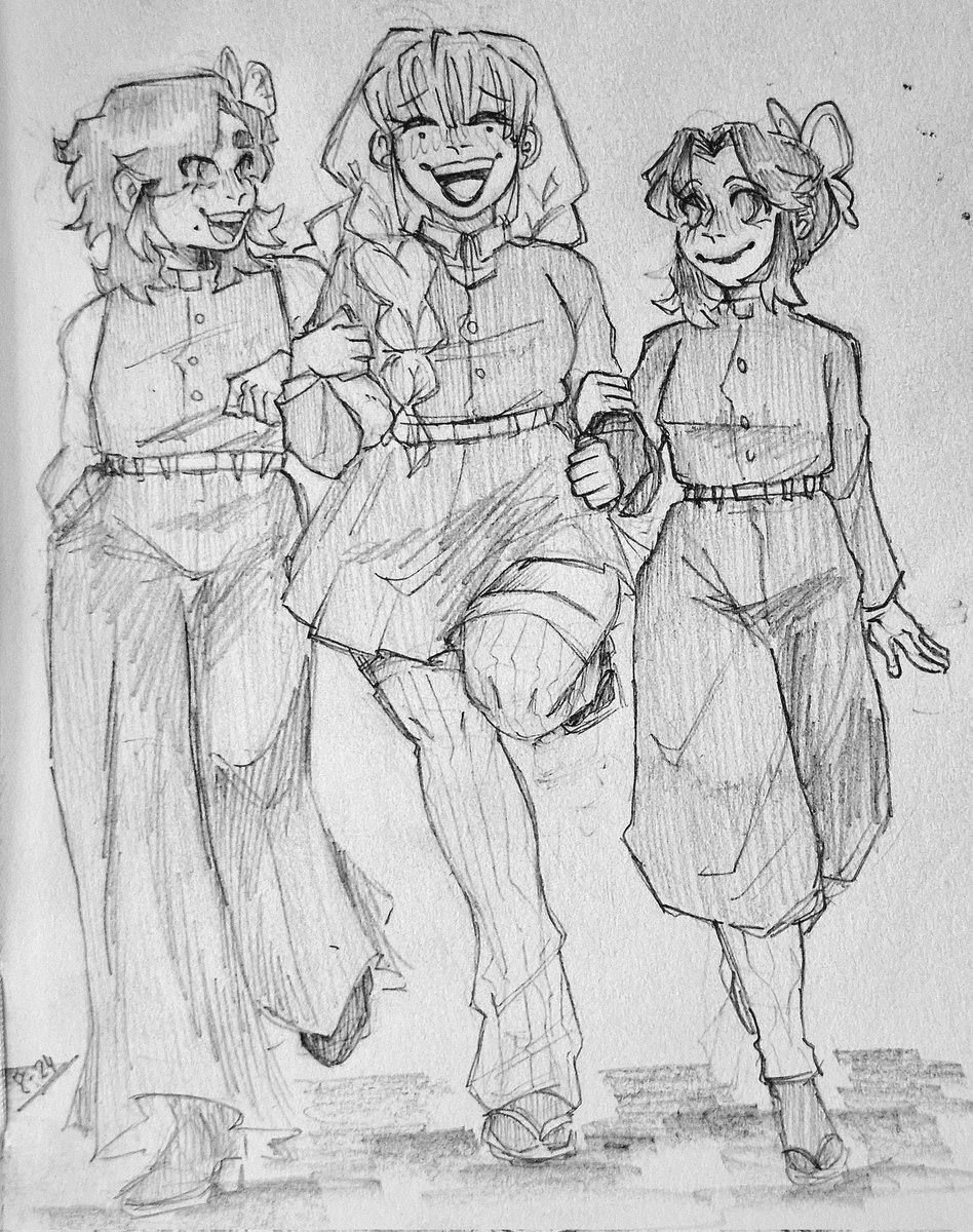 Lil Hoshi and kny sketch dump cuz I love her 