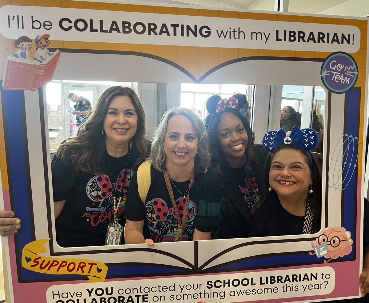 NISD Wernli Library (@wernlilibrary) on Twitter photo You get a pic with your librarian.. you get one.. and you! ๐ธReady to collaborate with these amazing teachers and all our Wernli teachers for 2024-2025! Letโs do this. ๐ฉโ๐ซ๐ฉโ๐ซ๐ค๐๐พ ๐๐ค <a href="/NISDLib/">NISDLibraryServices</a> <a href="/NISDWernli/">Dr. Caroline Wernli Elementary School</a> <a href="/NISD/">Northside ISD</a> #itsmysign #Northside75 You get a pic with your librarian.. you get one.. and you! ๐ธReady to collaborate with these amazing teachers and all our Wernli teachers for 2024-2025! Letโs do this. ๐ฉโ๐ซ๐ฉโ๐ซ๐ค๐๐พ ๐๐ค <a href="/NISDLib/">NISDLibraryServices</a> <a href="/NISDWernli/">Dr. Caroline Wernli Elementary School</a> <a href="/NISD/">Northside ISD</a> #itsmysign #Northside75