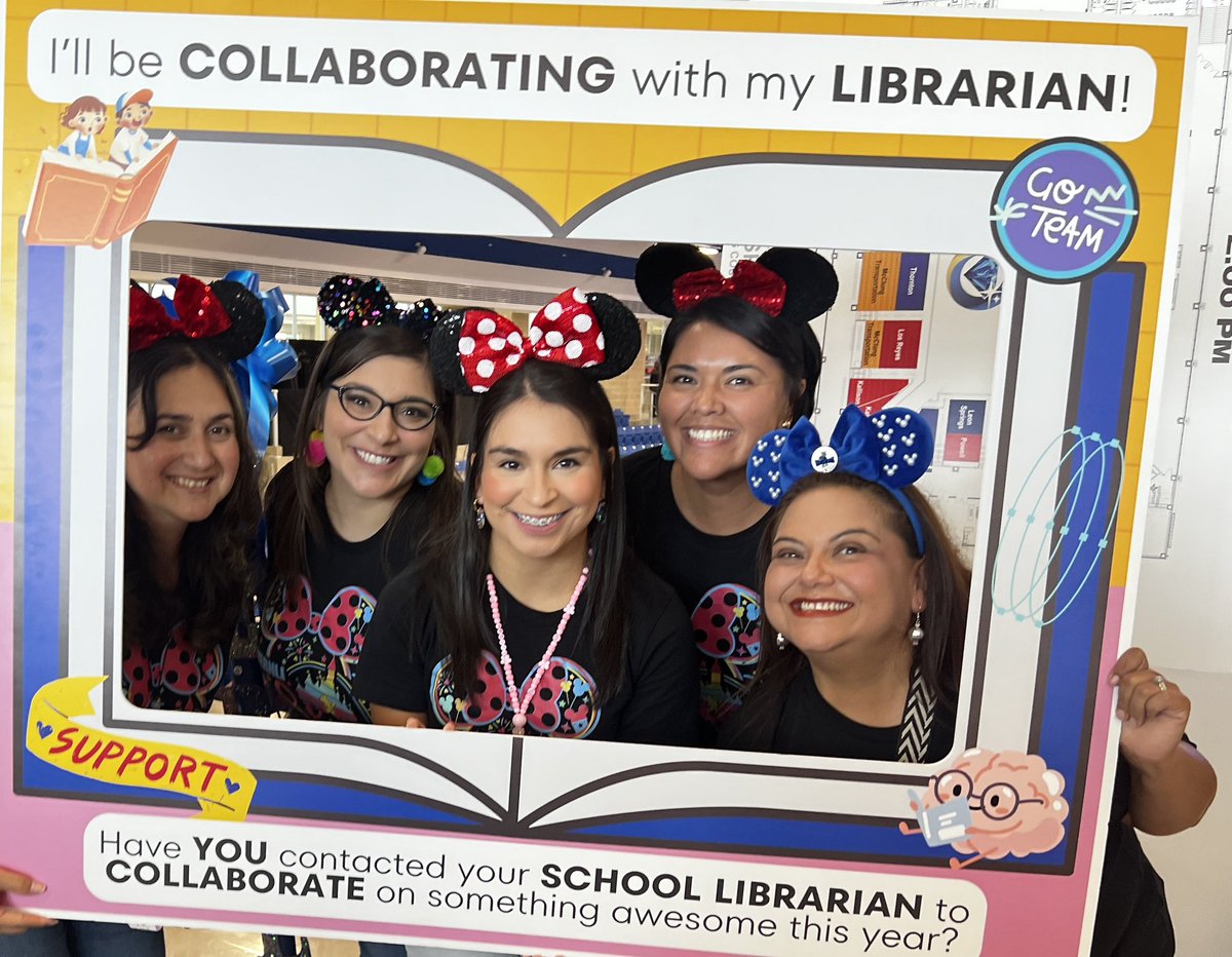 WernliLibrary's tweet image. You get a pic with your librarian.. you get one.. and you! 📸Ready to collaborate with these amazing teachers and all our Wernli teachers for 2024-2025! Let’s do this. 👩‍🏫👩‍🏫🤝🙌🐾 💙🖤 @NISDLib @NISDWernli @NISD  #itsmysign #Northside75