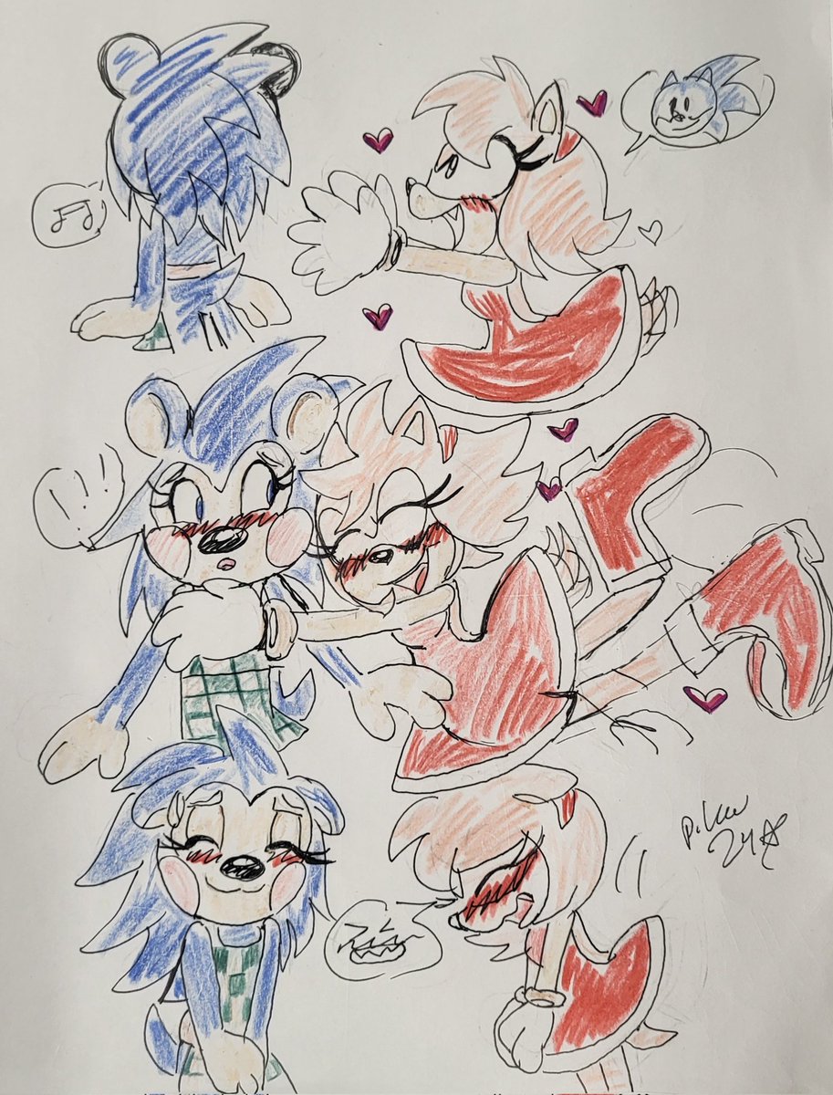 SailorSonikku's tweet photo. Messy work doodle of Amy being herself
Least it was a blue hedgehog this time!
#sonicthehedgehog #amyrose #sonamy #AnimalCrossing #crossover #mabelable https://t.co/mkubD90DsU