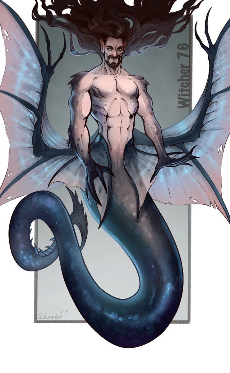 ShambaGreen's tweet photo. This is Gabe siren in my AU The Witcher and Overwatch)) 
I have +18 of this art, but it will 
be here later))
It's on my boosty right now :-P

https://t.co/ZUes272LEr

#Overwatch2 #witcher3 #witcher76 #Reaper76 https://t.co/5DzKcTYyMn
