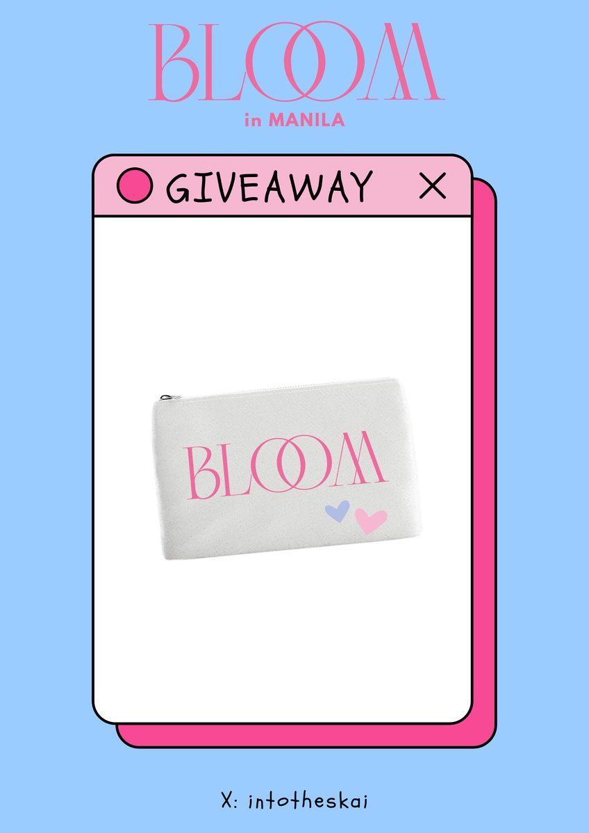 intotheskai's tweet photo. Kyungsoo #BLOOMinManila Giveaway
Bloom coin purse

• Time and location will be posted on d-day
>Day 1 - Pink Zipper
>Day 2 - Blue Zipper
• Like and retweet (no need to follow)

Please choose only and not consider this as a collectible ✌🏻

#KYUNGSOO #FANCONCERT_BLOOMinMNL https://t.co/dRBPyoLmbM