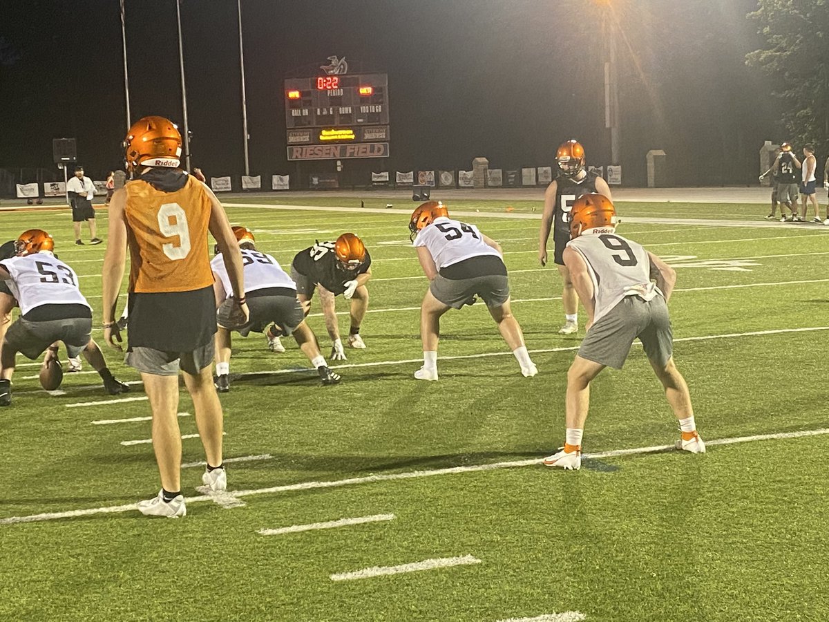 Coach_Donaldson's tweet photo. Great 1st practice in the books!! Beautiful weather and the energy was off the charts. Can’t wait for practice 2!! 

#BergGang https://t.co/nCgZx5UTwC