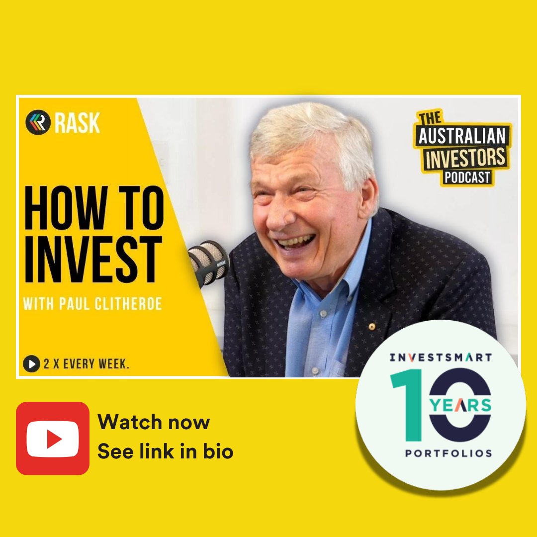 🎙️ Tune In! Paul Clitheroe on The Australian Investors Podcast with <a href="/OwenRask/">Owen Rask 🇦🇺</a>:

🔸 Smart money advice for young investors
🔸 Spotting scams
🔸 Paul's investment strategy
🔸 Impact of ETFs
🔸 Why Paul is bullish on Aussie shares &amp; property

Watch: youtube.com/watch?v=AikPht…