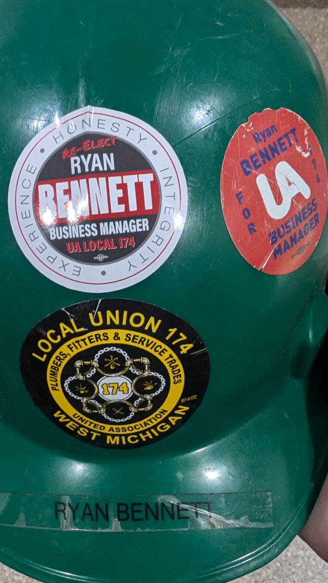 174Steamfitter's tweet photo. New hard hat decor! https://t.co/ZhGCsjfQPB