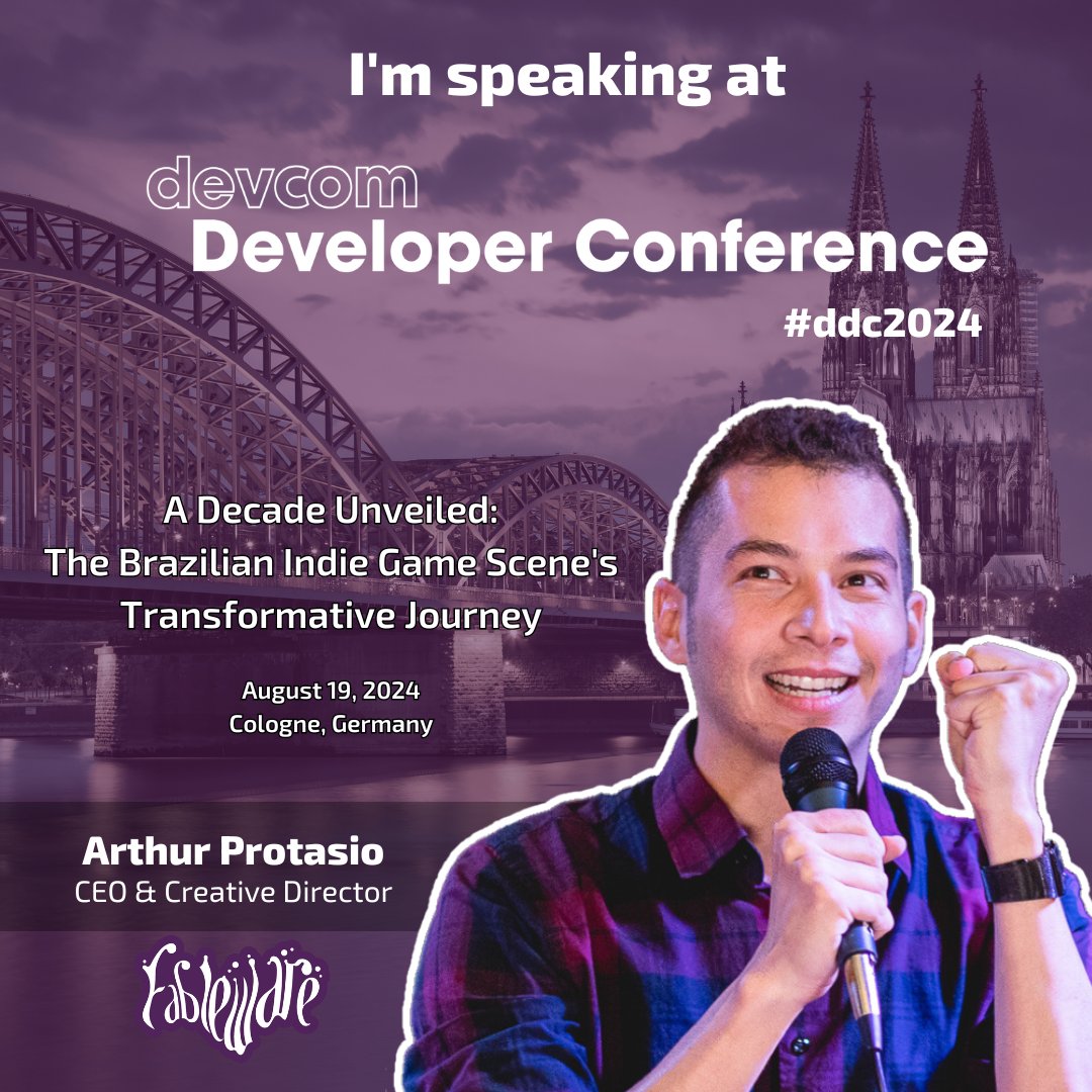 Gamescom, here we come! Super excited to present our panel "A Decade Unveiled" about the evolution of the Brazilian indie game scene with a diverse group of industry pros!
bizcommunity.gamescom.global/event/devcom-d…

#gamescom2024 #indiegaming #GameDevelopment #ddc2024