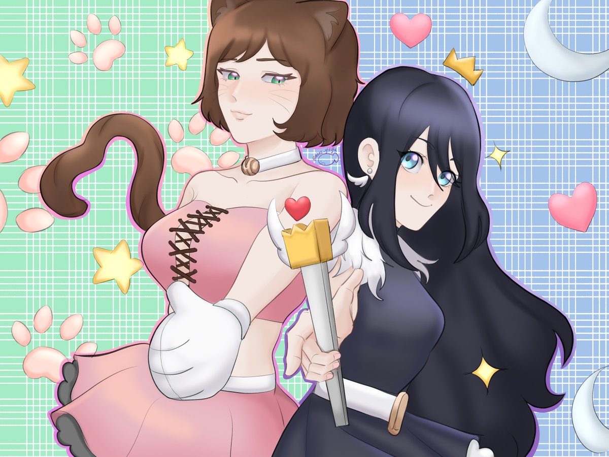 Magical girls 💖✨
#digitalart #drawing #oc #originalcharacters