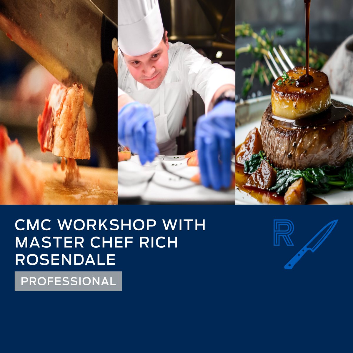 Embark on an unparalleled culinary journey with our CMC Workshop. This intensive three-day course is designed for chefs aspiring to elevate their skills to the next level, focusing on creativity, innovation, and preparation for the prestigious CMC Exam. 

richrosendaleshop.com/collections/cl…