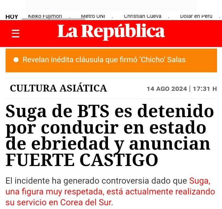17gme12's tweet photo. Exigimos a @larepublica_pe como comunidad ARMY rechazamos totalmente la falsa información y exigimos las disculpas y rectificación del caso.
@larepublica_pe  es lamentable que ustedes como medios de comunicación hagan ese tipo de prensa y ¿Así se hacen llamar periodistas? https://t.co/lczpg5ZWhD