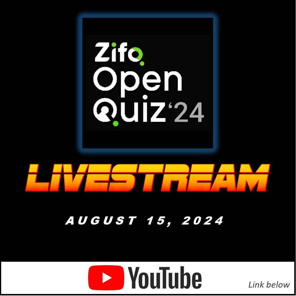 ZIFO OPEN QUIZ 2024 - LIVESTREAM
Not in Chennai for the annual Independence Day Battle of the Brains? No worries, we've got you covered
Livestream the mind-blowing quiz showdown! 
youtube.com/@ziforndsoluti…