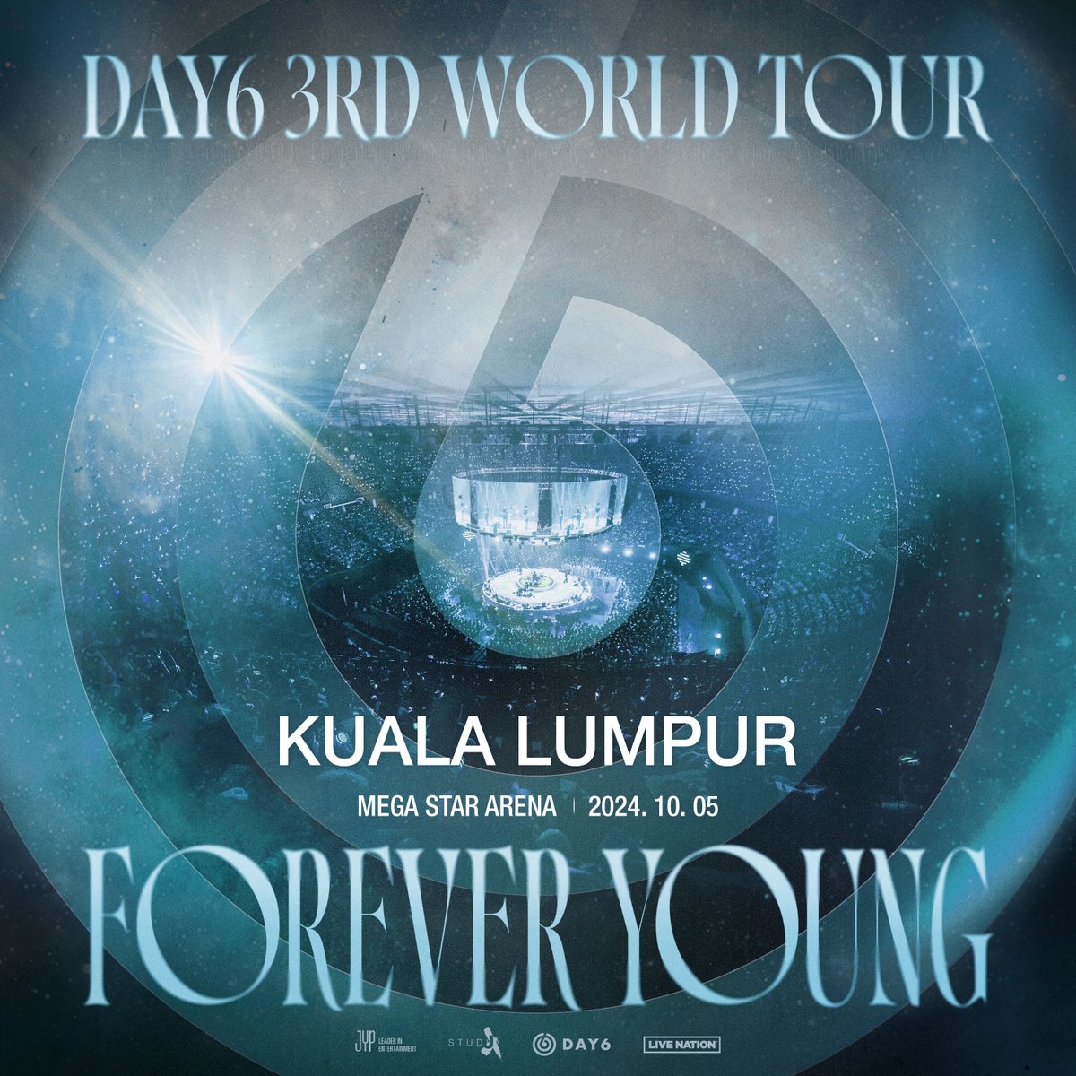 livenationmy's tweet photo. Congratulations My Day! DAY6 is finally making their way to Kuala Lumpur this October. Save the dates below and let’s have the Time of Our Life! 😍

𝗗𝗔𝗬𝟲 𝟯𝗥𝗗 𝗪𝗢𝗥𝗟𝗗 𝗧𝗢𝗨𝗥 <𝗙𝗢𝗥𝗘𝗩𝗘𝗥 𝗬𝗢𝗨𝗡𝗚> 𝗶𝗻 𝗞𝗨𝗔𝗟𝗔 𝗟𝗨𝗠𝗣𝗨𝗥
🗓Date: 5 October 2024, 5pm
🏟Venue: Mega Star Arena
🎫Ticketing: https://t.co/uJRDeSoV1x⁠ / GoLive Ticketing App

🎟 𝐌𝐚𝐬𝐭𝐞𝐫𝐜𝐚𝐫𝐝 𝐏𝐫𝐞𝐬𝐚𝐥𝐞: Wed, 21 August, 11am – 11:59pm
Visit https://t.co/Cm8RQNnNr4 to find out more.

🎫 𝐋𝐢𝐯𝐞 𝐍𝐚𝐭𝐢𝐨𝐧 𝐏𝐫𝐞𝐬𝐚𝐥𝐞: Thurs, 22 August, 11am - 11:59pm
Register for a FREE membership via https://t.co/sKqZUmToHV to access the presale!

🎟 𝐆𝐞𝐧𝐞𝐫𝐚𝐥 𝐨𝐧 𝐒𝐚𝐥𝐞: Fri, 23 August, 11am onwards

*Waiting room for the queue will start 1 hour before all Presale & General On-Sale.

#DAY6 #데이식스 #DAY6_3RD_WORLDTOUR #FOREVER_YOUNG #Band_Aid #LiveNationMY