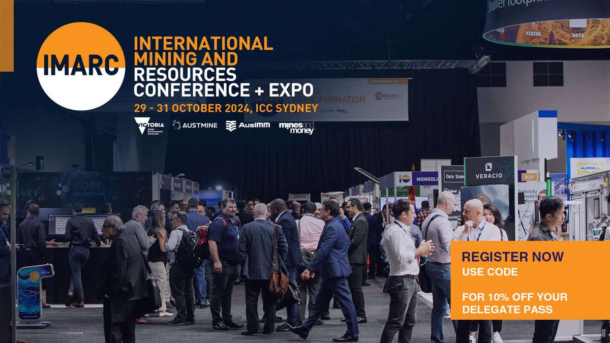 International Mining and Resources Conference (IMARC)

29-30th of October at ICC Sydney.
Join CEO Rebecca Tomkinson alongside industry leaders, and hear them speak at IMARC 2024.
CME members are eligible for 10% off with the code “2T4VYG” at checkout.
hubs.ly/Q02Hbk1M0