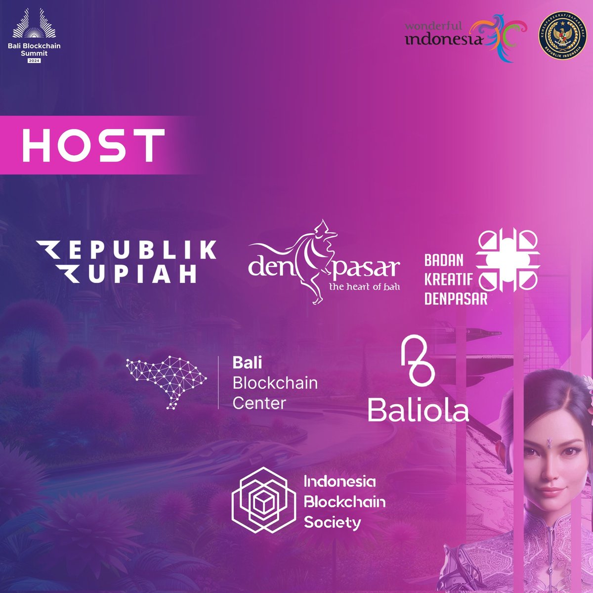 blocksummitbali's tweet photo. Proudly announcing our host, sponsor, partner, and media partners for #BaliBlockchainSummit2024! https://t.co/gemN2YGuyK