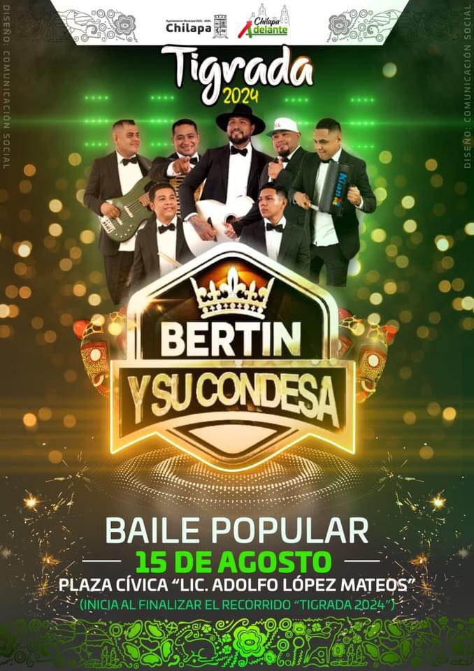 Bertín y su Condesa.
Baile popular este 15 de agosto.

#Tigrada2024 
#ChilapaAdelante