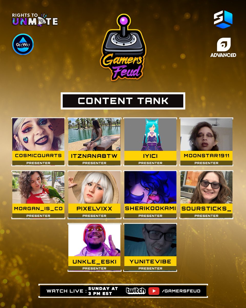 Who will have their future invested in by our Vipers?

10+ creators will head into the Content Tank to present their ideas and businesses to our five Vipers.

Investments secured or not, they will all get a crack at Content Tank this Sunday at 3 PM EST