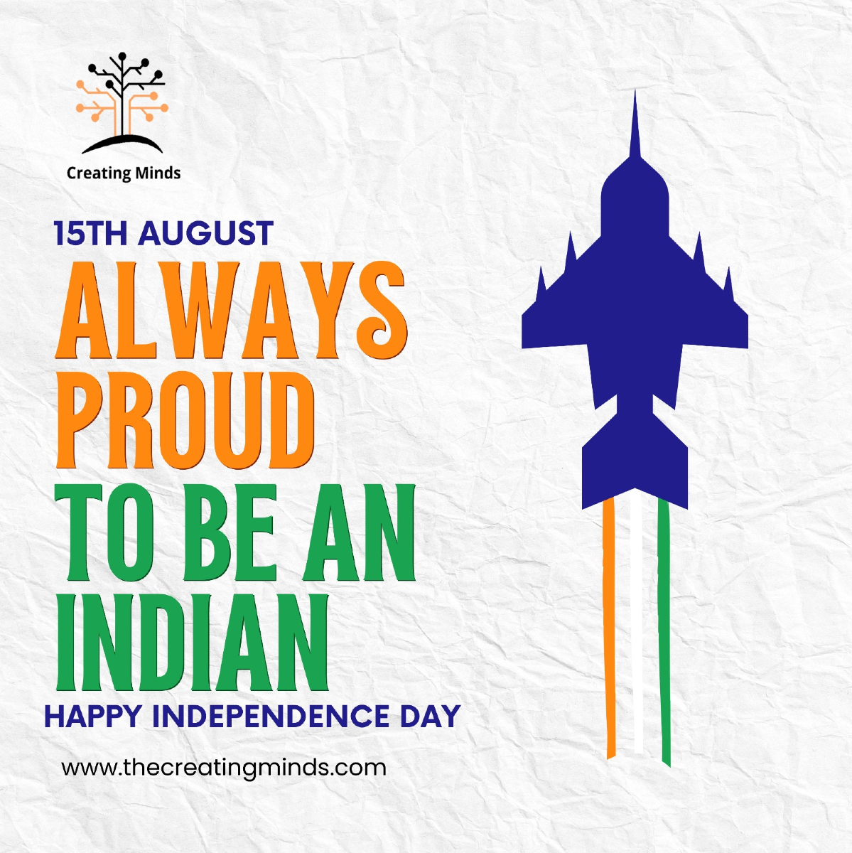 _creating_minds's tweet image. ALWAYS PROUD TO BE AN INDIAN
HAPPY INDEPENDENCE DAY
thecreatingminds.com
#IndependenceDay #ProudIndian #JaiHind #IndiaIndependence #VandeMataram #IndianPride