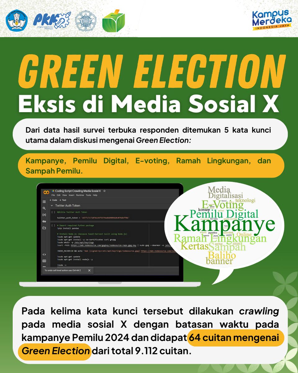 pkmgreenelect's tweet photo. Eksistensi wacana Green Election? Ternyata wacana tersebut sudah dibicarakan dalam media sosial loh! Seperti apa sih? Yuk, simak postingan ini!

#greenelection #greenpionir #pemiluhijau #pkm #pkm2024 #pkmpendanaan2024 https://t.co/TbgT9nfd6A