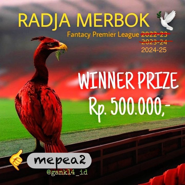 Egank Kopites 🔴🏆 (@gank14_id) on Twitter photo Cukup RETWEET dan FOLLOW untuk mengikuti.
SEASON 3 Cc. <a href="/pisangij01/">FPL Liga Pisangijo</a>
GRATIS dan bebas aturan. Gass 🚀
Join now 👇
fantasy.premierleague.com/leagues/auto-j… Cukup RETWEET dan FOLLOW untuk mengikuti.
SEASON 3 Cc. <a href="/pisangij01/">FPL Liga Pisangijo</a>
GRATIS dan bebas aturan. Gass 🚀
Join now 👇
fantasy.premierleague.com/leagues/auto-j…