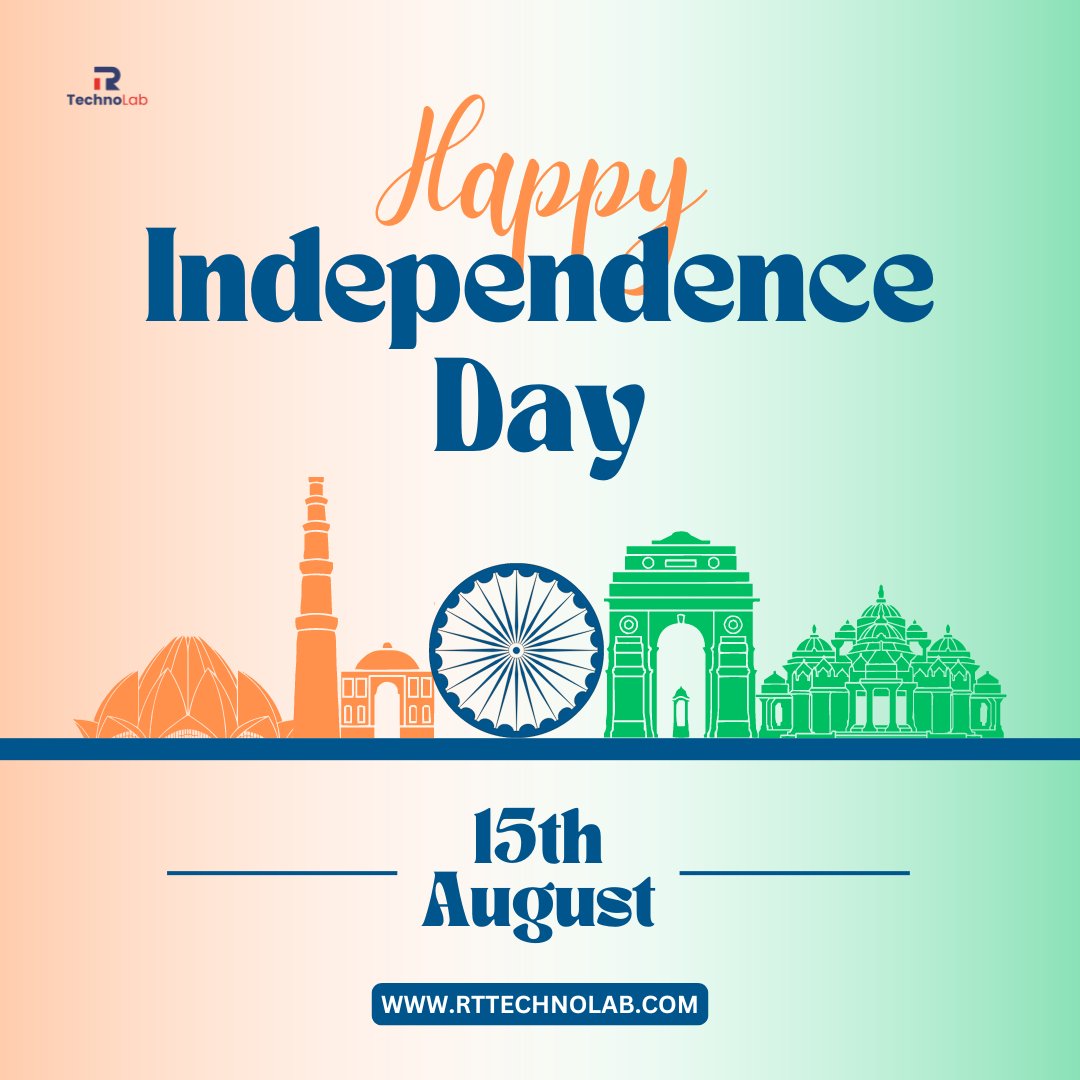rttechnolab's tweet image. Celebrating the spirit of freedom and innovation! 🇮🇳 RT TechnoLab wishes everyone a Happy Indian Independence Day! Let's continue to build a stronger, more prosperous nation through technology and creativity. Jai Hind! 🇮🇳✨
#IndependenceDay #RTTechnoLab #JaiHind #indian