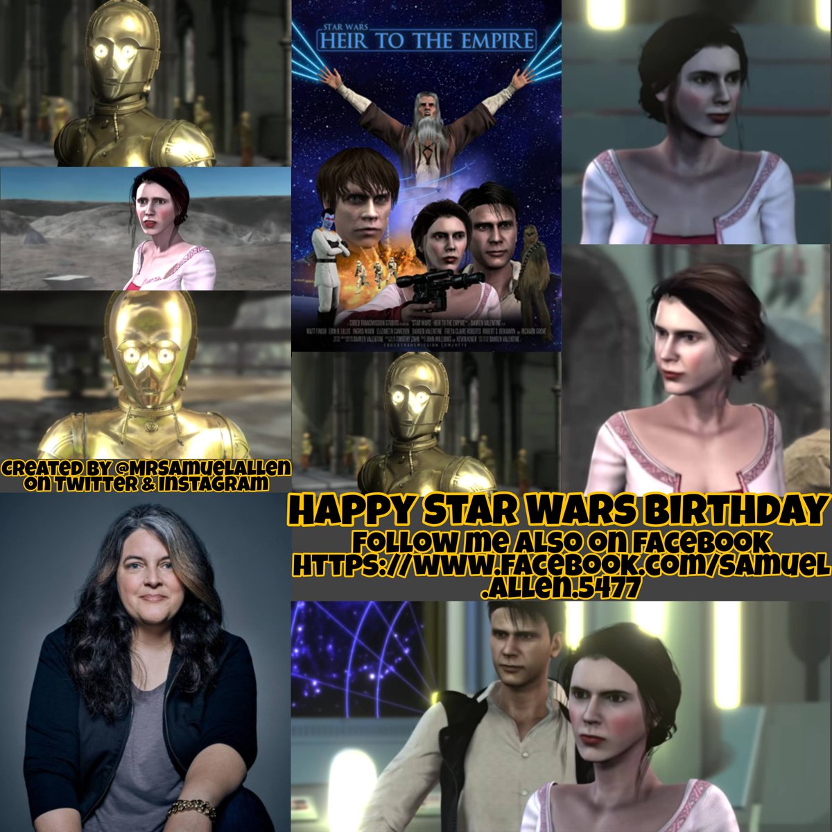 Happy Birthday to <a href="/Ravie13/">Scarin B. Lillis 🏳️‍🌈🇺🇦</a>, she voiced Princess Leia Organa Solo &amp; Threepio in tv series #StarWarsHeirToTheEmpire. Follow her also on Instagram 
instagram.com/ravie13/?hl=en. May she have a good one.