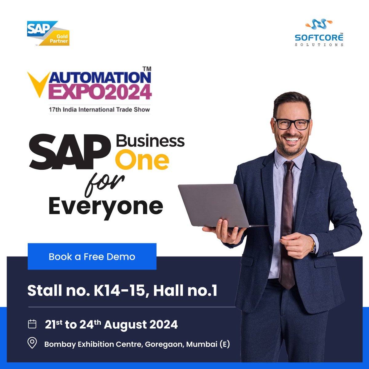 SCS_SAPB1's tweet image. SoftCore Solutions is thrilled to invite you all for the upcoming Automation Expo 2024

Venue: BEC, Goregaon, Mumbai, India.
Date: 21st to 24th of August 2024
Stall No: K-14,15 Hall No. 01 

Visit our stall for a live SAP B1 demo 

#AutomationExpo2024 #SAPBusinessOneForEveryone