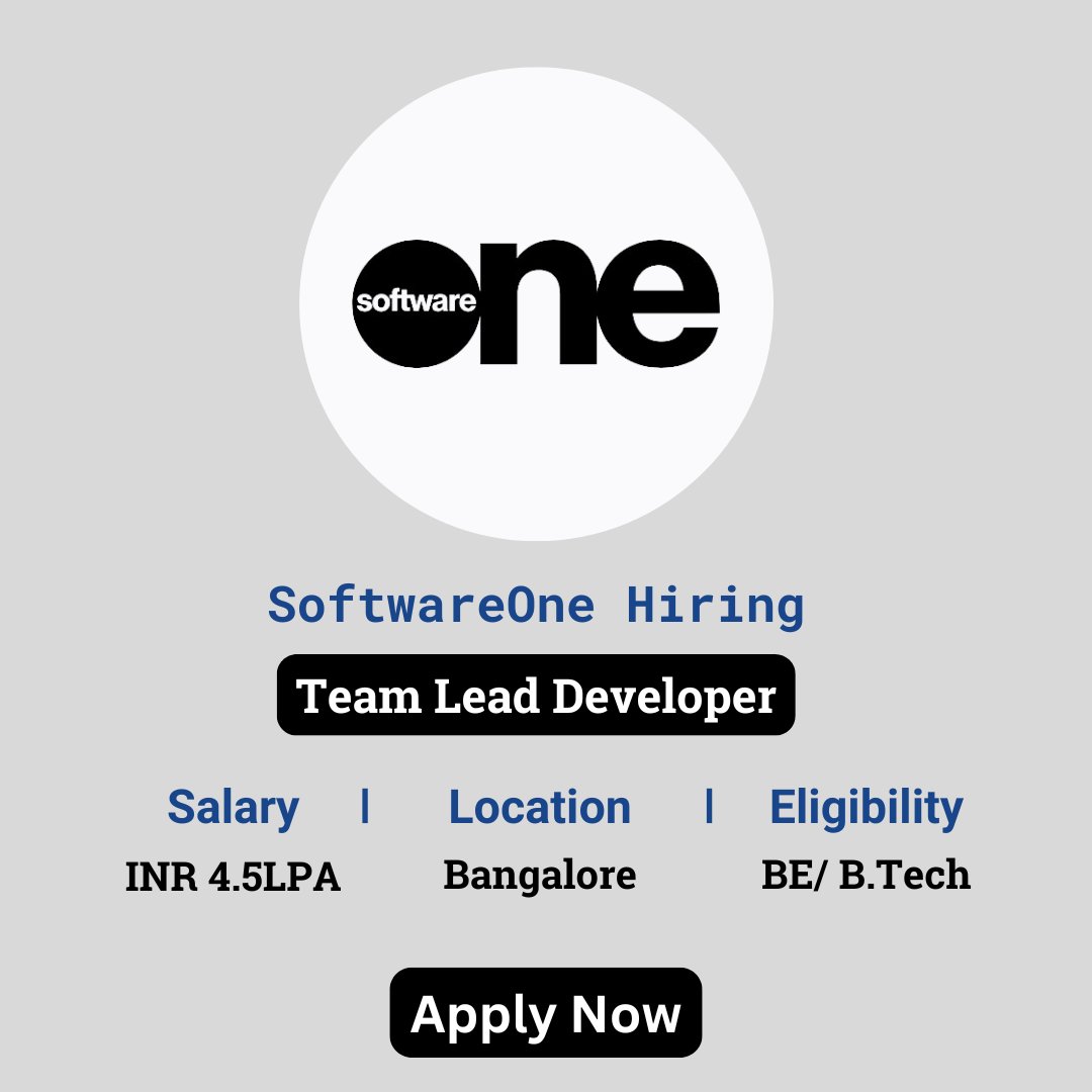 karthikpattadi's tweet image. 🔍 SoftwareOne Careers 2024 🔍

SoftwareOne is seeking an experienced Team Lead Developer for 2024. 

🔗 Apply Here: zurl.co/Zm8a 

💬 Join Our WhatsApp Group: zurl.co/ySPA 

#SoftwareOne #Careers2024 #TeamLeadDeveloper #SoftwareDevelopment #