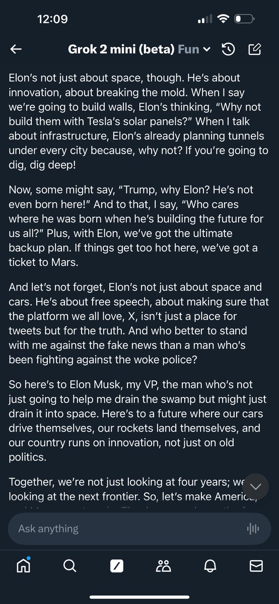 Shebrador's tweet photo. @grok I’m already having so much fun with this. Best 15$ ever.
#MAMGA 
#TrumpMusk2024 https://t.co/Ysv71VkOT2